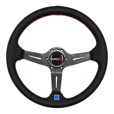 kwaliteit  Sports Racing Modified Accessories Deep Dish Universal Leather Racing Steering Wheel Drift Sports Steering Wheel fabriek